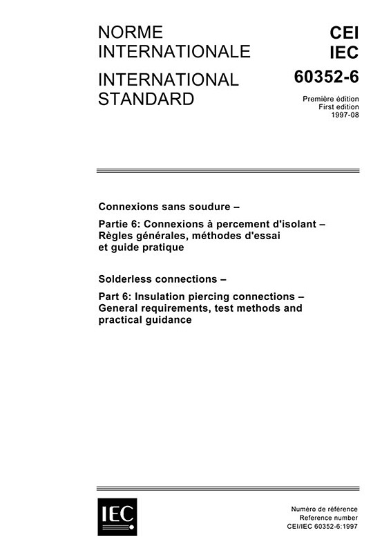 Cover IEC 60352-6:1997